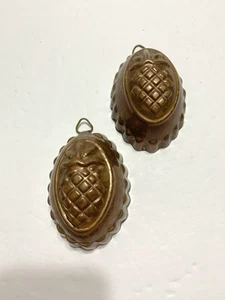 Set of Two Vintage 4" Copper Pineapple Shape Molds Made in Italy - Picture 1 of 6