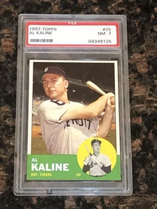 1963 Topps Al Kaline #25 Baseball Card PSA 7 - Picture 1 of 2