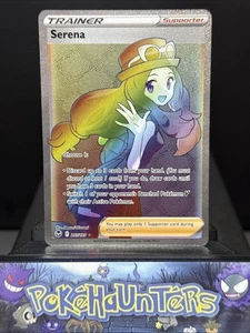 Pokemon Card Serena 207/195 Rainbow Secret Rare Silver Tempest Near Mint - Picture 1 of 2
