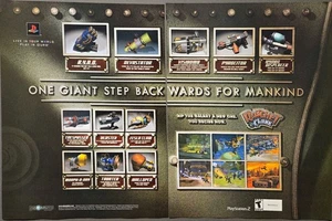 2002 (2PG) PRINT AD - RATCHET & CLANK VIDEOGAME AD - PLAYSTATION WEAPONS LIST AD - Picture 1 of 1
