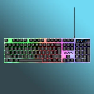 Zuverlässige leistungsstarke wasserdichte Gaming-Tastatur mit 7 farbigen Hinter - Bild 1 von 24