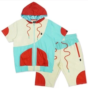 Makobi Tracksuit Shorts & Hoodie Set Sz M Designer Luxury Jogging Suit Street - Picture 1 of 24