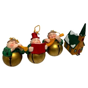 Department 56 Christmas Merry Makers Monk Ornament Bell Holiday Village NOS Lot - Picture 1 of 5