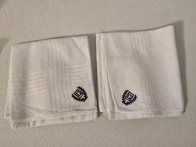 Pañuelos vintage con emblema azul letra "C" - JUEGO DE 2 Foto 1 de 3