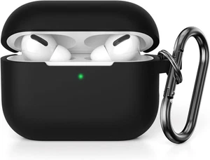 Case Cover Compatible With Airpods Pro 2 Black Soft Silicone Cover - NEW SEE PIC - Picture 1 of 4