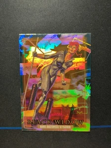 2024 SKYBOX Marvel Masterpieces '92 Platinum HOLOFOIL #3 BLACK WIDOW A6 - Picture 1 of 2