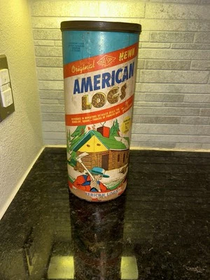 Vintage American Logs By Halsam #815 Original Senior Size 3/4” 103 Hewn Pieces Foto 1 de 4