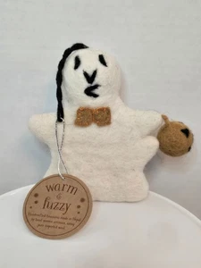 Ganz Midwest Holiday Gift Halloween Wool Ornament - Trick or Treat Ghost - New - Picture 1 of 9