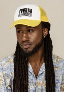 NWT authentic SEVEN EIGHT FOUR London Effect snapback cap yellow/white - Picture 1 of 4