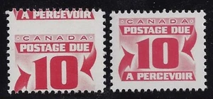 Canada #J27 Huge Misperf Change of Design Error / EFO 10c Postage Due Mint NH - Picture 1 of 1