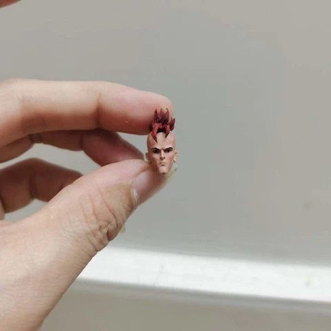 Painted 1/18 Android #16 Man Head Sculpt Soldier Head For 3.75' Acid Rain Figure Cover