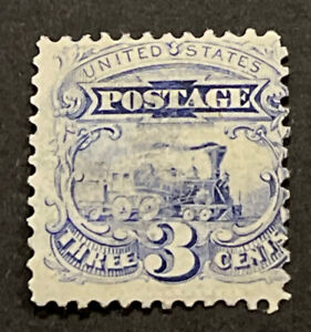 Travelstamps: US Stamps Scott #114 3 Cent Locomotive Mint Original Gum Hinged