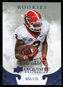 Todd Gurley 2014 2015 Upper Deck Exquisite Collection Jersey Number RC 3/125