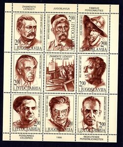 Yugoslavia 1999 mini sheet of stamps MI# 2918-2925 MNH CV=3.85$