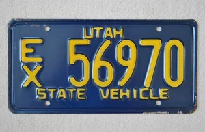 Utah State Vehicle License Plate #1 +++ EX UT - Picture 1 of 2