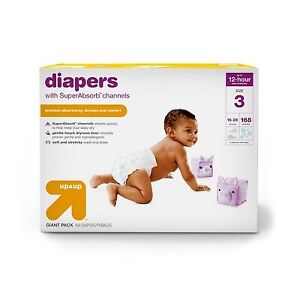 Diapers Giant Pack Size 3 - 168ct - up & up