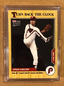 2020 TOPPS NOW TURN BACK THE CLOCK # 27 STEVE CARLTON. 4/26/80. 