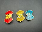 Flareon, Jolteon,& Vaporeon Premium Collection Enamel Pins Pokémon TCG 