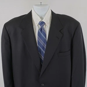 Pierre Cardin Wool Cashmere Black Blazer 48R 2 Button - Picture 1 of 12
