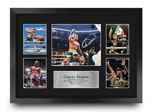 Autógrafo Firmado Canelo Álvarez A3 Enmarcado Boxeo Impresiones Fotográficas para Fanático Boxer - Imagen 1 de 7