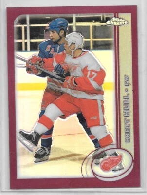 2002-03 Topps Chrome Refractor Brett Hull 58 Detroit Redwings - Image 1 of 2