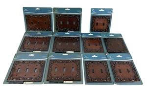 Brainerd Sponged Copper Switch Plates Double And Triple Lot Of 11 NEW - Picture 1 of 8