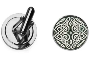Celtic code13 Dome Cufflinks Groom dad Wedding Jewellery boxed - Picture 1 of 1
