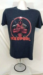 Deadpool Men's T-Shirt Marvel Comics "We Love Fine" Size S Gray & Red - Picture 1 of 12