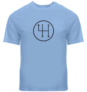 Manual Transmission Gears Shift Pattern 4 Speed Stick Shirts Mens Tee T-Shirt - Picture 1 of 34