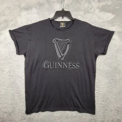 Camisa de Cerveza Guinness XL Negra Grabada Gráfico Logo Manga Corta Almacén Exclu Foto 1 de 4