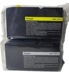 2er Original Lexmark 210XL 14L0174E Black + Yellow Tintenpatronen Set Satz NEU - Bild 1 von 1