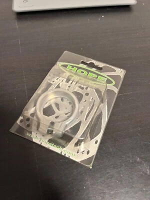 Abrazadera de tija de sillín Hope 36,4 mm plateada vintage NOS Foto 1 de 2