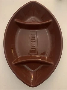 Football Chip and Dip Tray, 17" Reusable Plastic Tray Superbowl Party Snacks - Picture 1 of 1