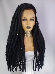 Jumbo Distressed Locs FULL LACE Wig Faux Locs Braided Wig 30" - Picture 1 of 5