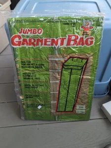 Vintage Prepac Garment Bag Jumbo Closet Zipped Quilted Vinyl Large 54" Green - Picture 1 of 4