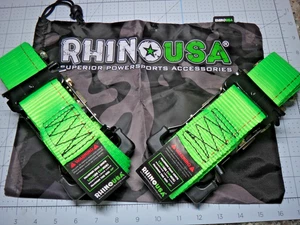Rhino USA UTV (2 REPLACEMENT) Tie-Downs ONLY Green *READ* - Bild 1 von 5