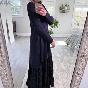 Eileen Fisher Kleid / Tunika Pullover Ballettausschnitt Marine XL - Bild 1 von 8