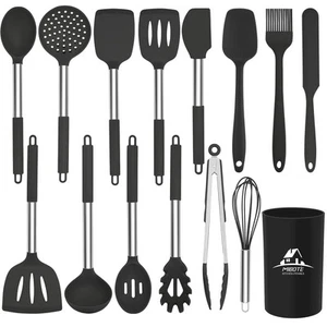 Silicone Kitchen Utensils Set, Cooking Utensils Set with BPA-Free Silicone an... - Picture 1 of 7