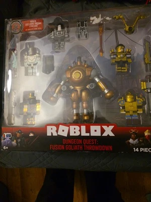 ROBLOX DUNGEON QUEST FUSION GOLIATH THROWDOWN 6 BONECOS DE AÇÃO 14 PEÇAS **NOVO** - Imagem 1 de 4