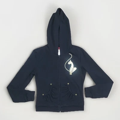 Sudadera con Capucha Y2k Baby Phat Cremallera L Logo Dorado Plata Estrás Sudadera Foto 1 de 4