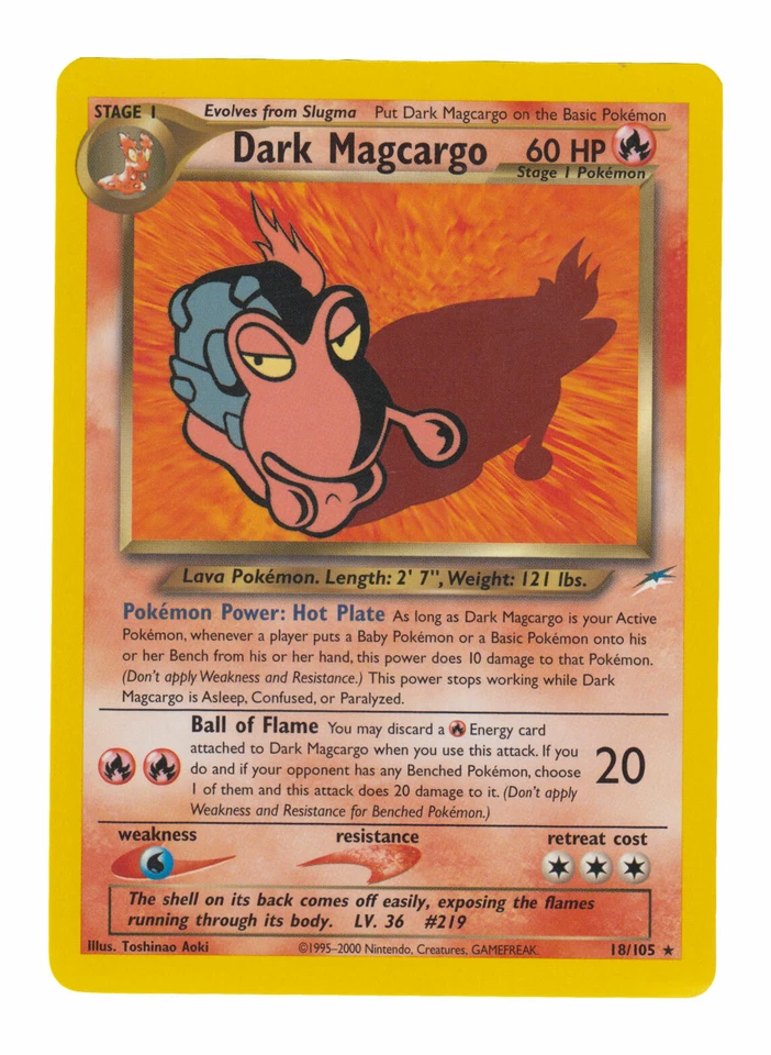 Pokemon 18/105 - Dunkles Magcargo - Englisch Neo Destiny - Bild 1 von 1