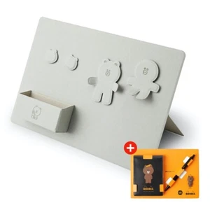 LINEF RIENDS Imán Organizador de Escritorio RHODIA Marrón Bolígrafo Figura Bloc de Notas Set - Imagen 1 de 24