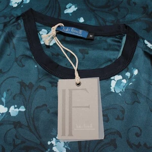 Italo Ferretti NWT Short Sleeve Crew Neck T-Shirt Size M in Blue Silk Blend - Picture 1 of 8