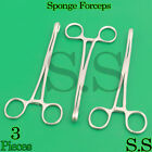 3 Sponge Holding Forceps Straight 6" Surgical Instruments