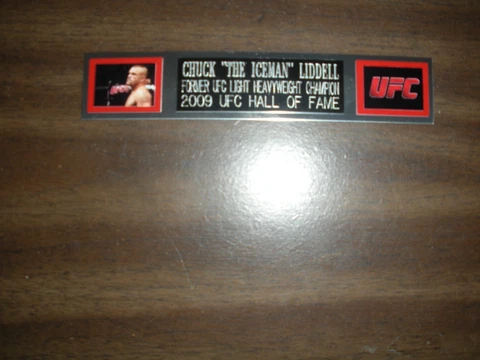 CHUCK LIDDELL (UFC) ENGRAVED NAMEPLATE FOR PHOTO/POSTER/GLOVES/TRUNKS Cover
