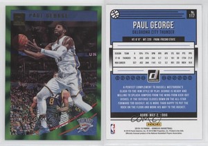 2018-19 Panini Donruss Holo Green Laser /99 Paul George #117