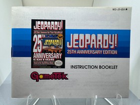 ORIGINAL Nintendo NES JEOPARDY 25TH Instruction Booklet Manual Book only