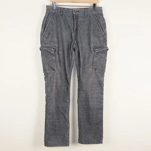 John Varvatos Straight Leg Cargo Corduroy Gray Heavyweight Pants Mens Sz 32 - Picture 1 of 11