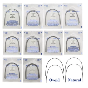 100 Stck. Dental Kieferorthopädischer Bogen Draht Niti Super Elastisch Rund Eiförmig Natürliche Form - Bild 1 von 21