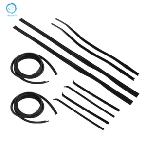 Door Window Weatherstrip Seals Set 10pcs Rubber For Dodge Truck D W 150 1980-93 - Picture 1 of 23